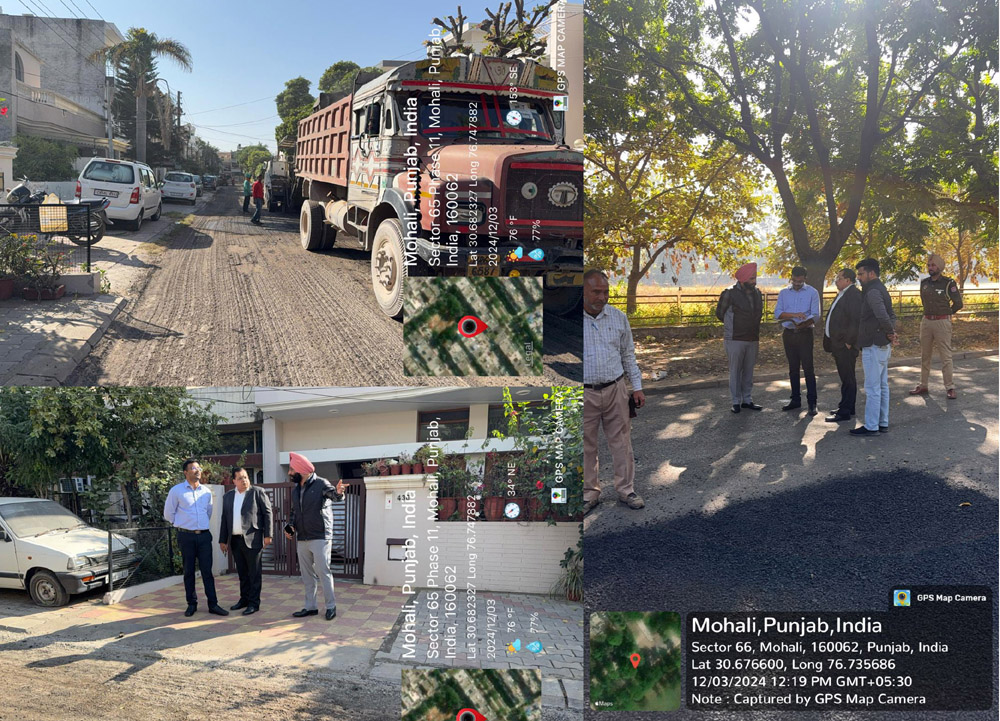 The Commissioner of the Municipal Corporation conducted a surprise inspection of the quality of 3 roads